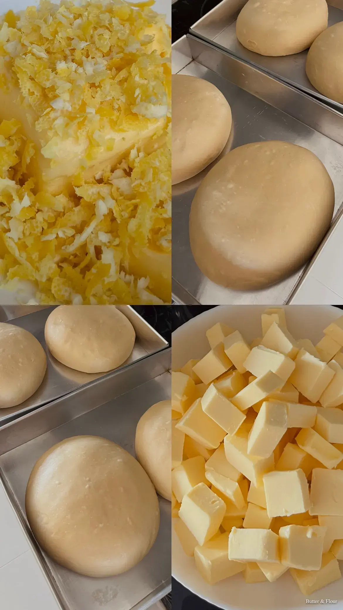 Fresh ingredients — butter and lemon zest